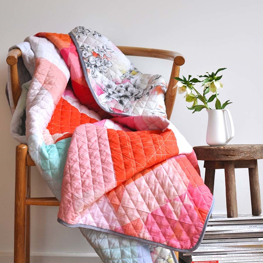 Mia_quilt_pink_orange_floral_designer_melbourne_photo1