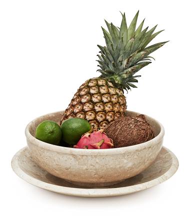 This would be a perfect tropical centrepiece. Marble bowls available from Island Tarding co. 