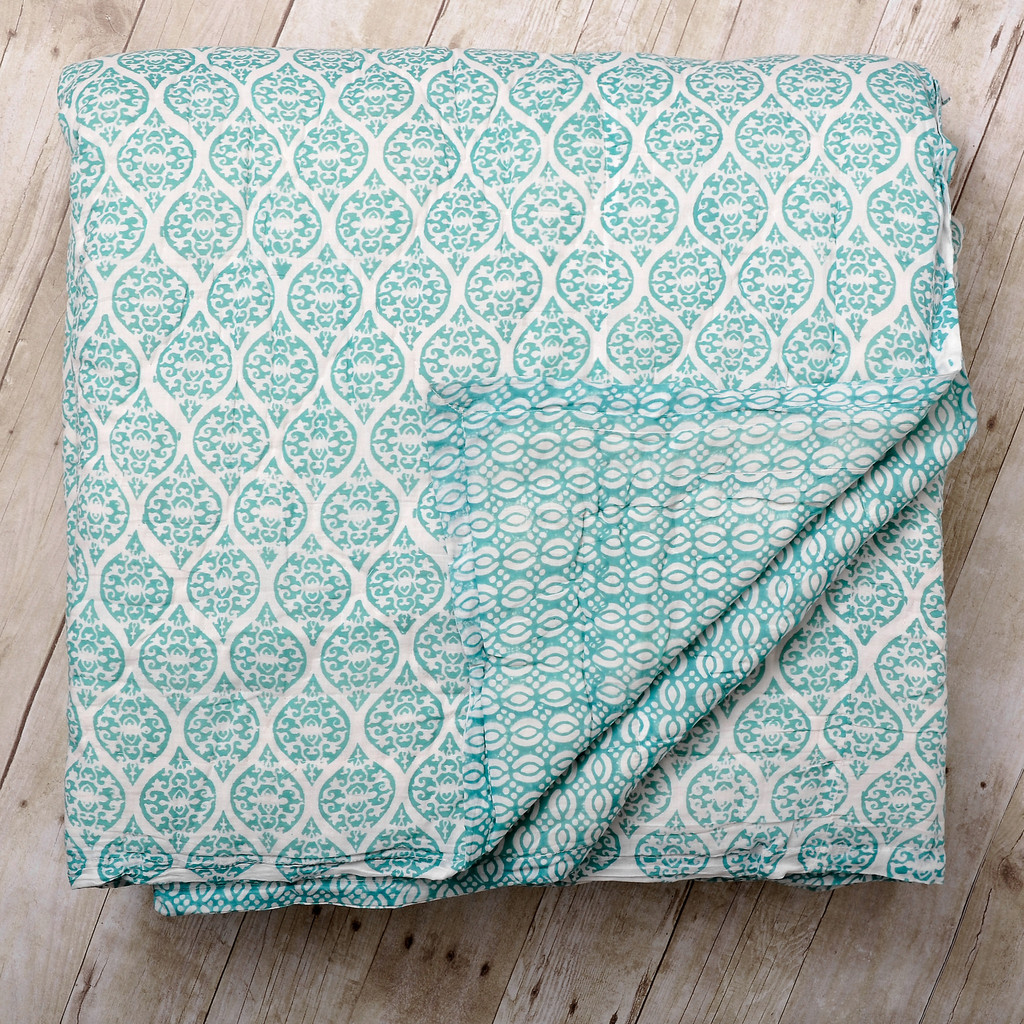 Leela block print quilt | Kalyana Textiles