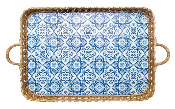 Tile Print Serving Tray | Oscar de la Renta