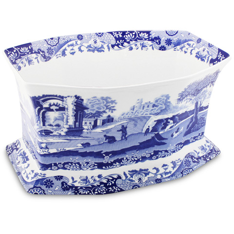 Spode Blue Italian Double Planter | Peter's of Kensington