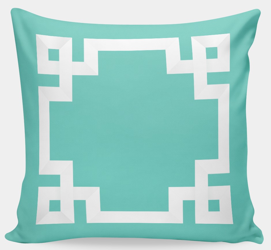 The Meander cushion in Sea Foam | Frankie Jean