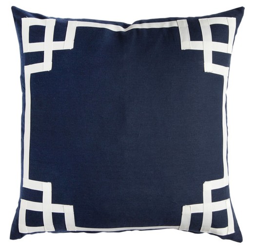 Navy Deco Pillow | Caitlin Wilson