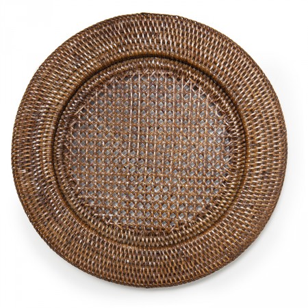 Rattan Placemat, recessed brown | Alfresco Emporium