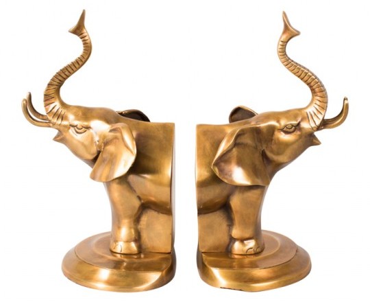 Elephant brass bookends | Home by Tribal