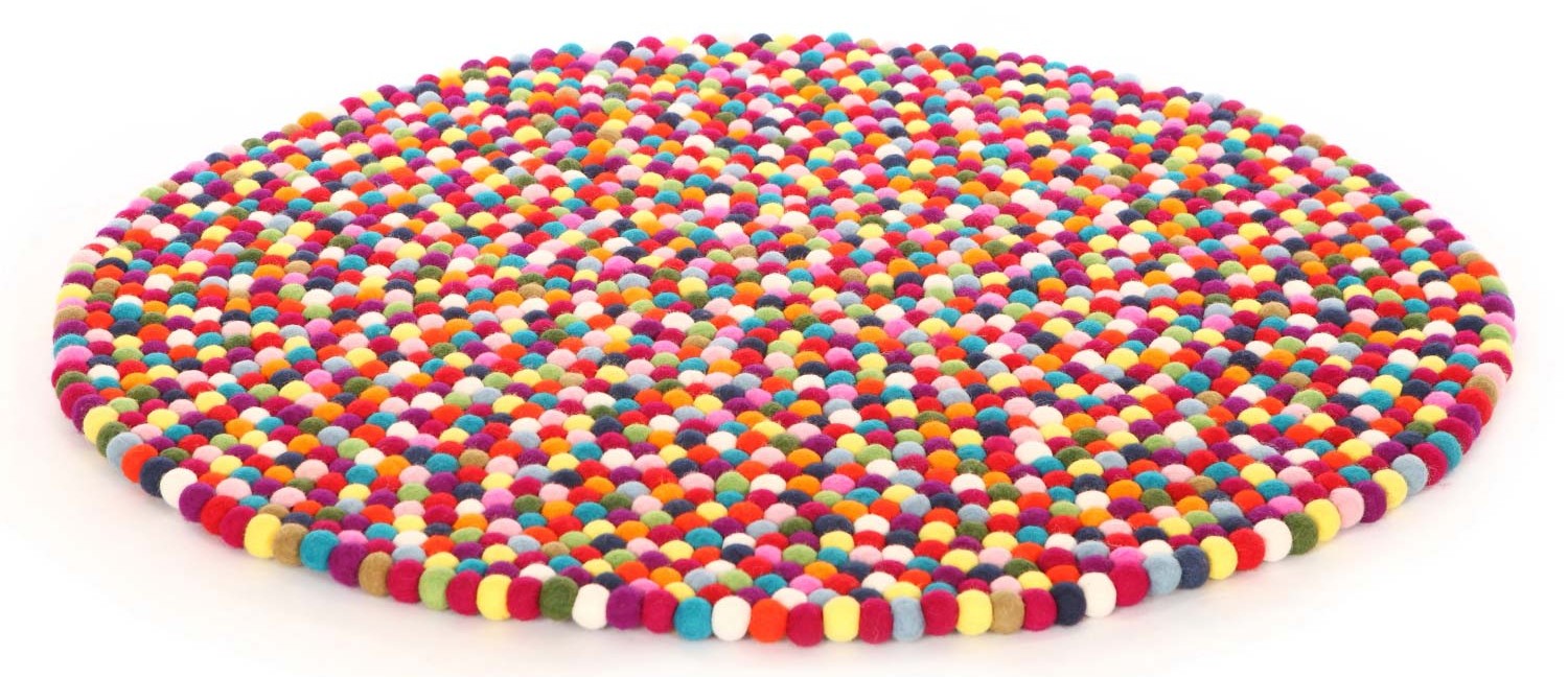 Original Larry Felt Ball Rug | Happy as Larry