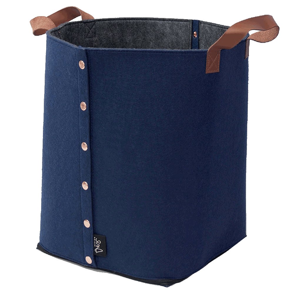 Sne Design felt storage basket with leather strap | Urban Couture