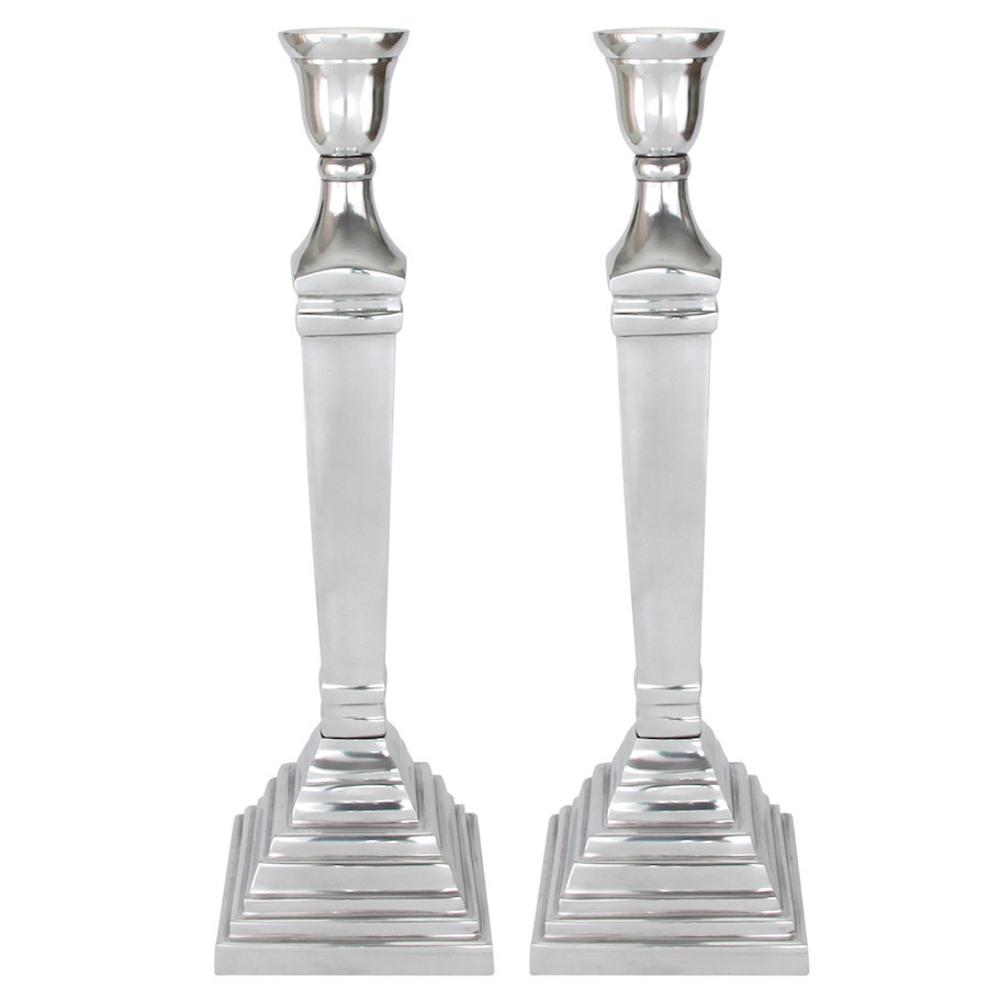 Hamptons Style Aluminium Candlesticks | Daly House Lifestyle