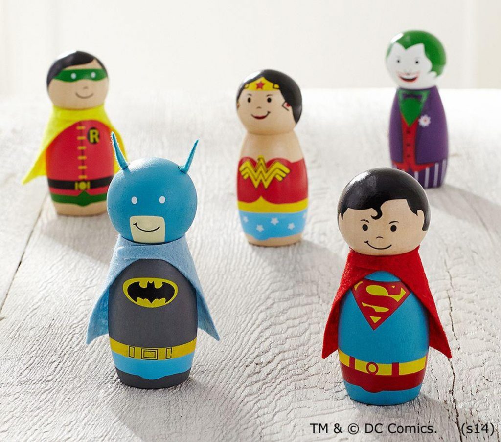 DC SUPERHERO FIGURINES / POTTERY BARN KIDS