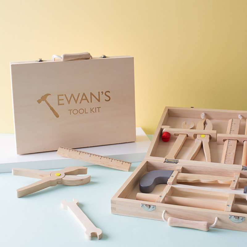 PERSONALISED WOODEN TOOL KIT / HARD TO FIND