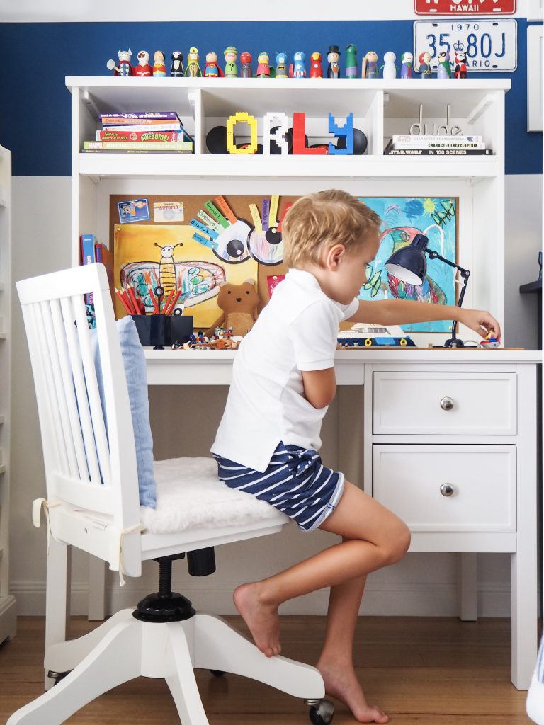 Creating a stylish study space with Mum Little Loves and Pottery Barn Kids.